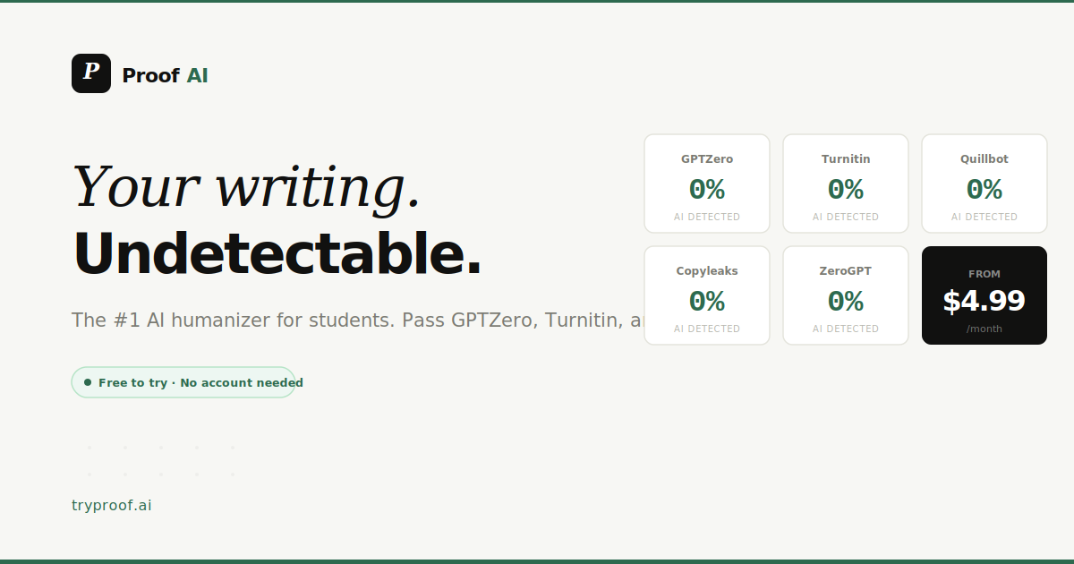 Proof AI — Make Your Writing Undetectable